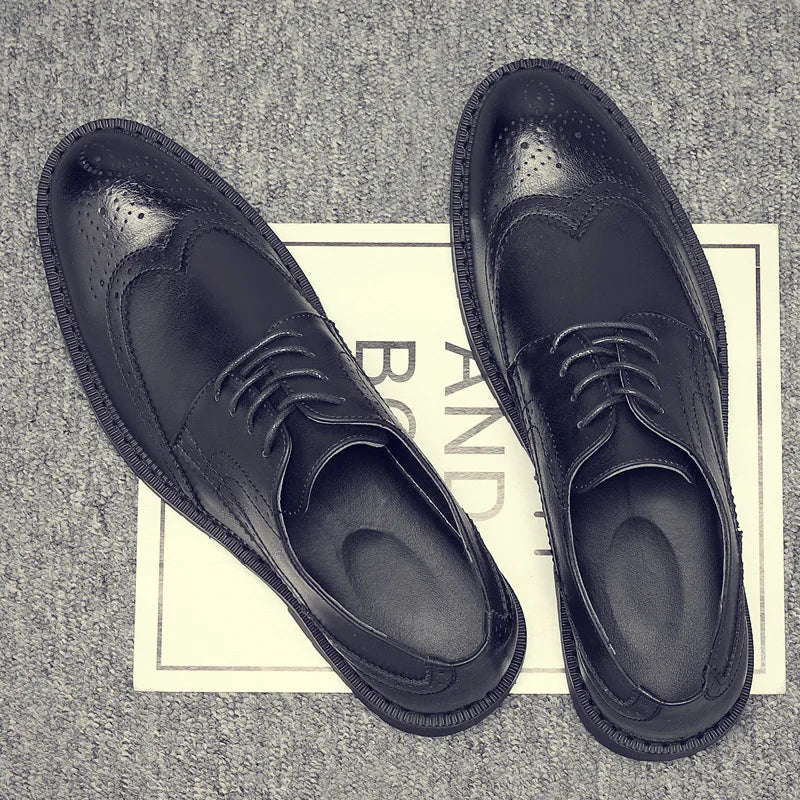 Handmade Men's Wingtip Oxford shoes Grey Leather