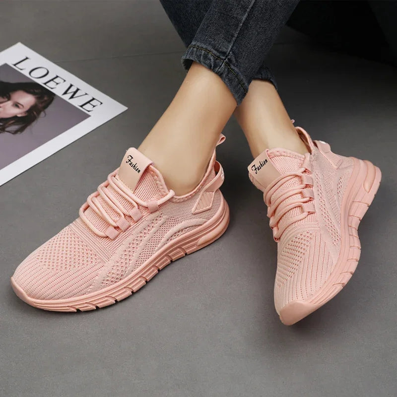 Women's Lightweight Breathable Running Sneakers - Comfortable Everyday Shoes