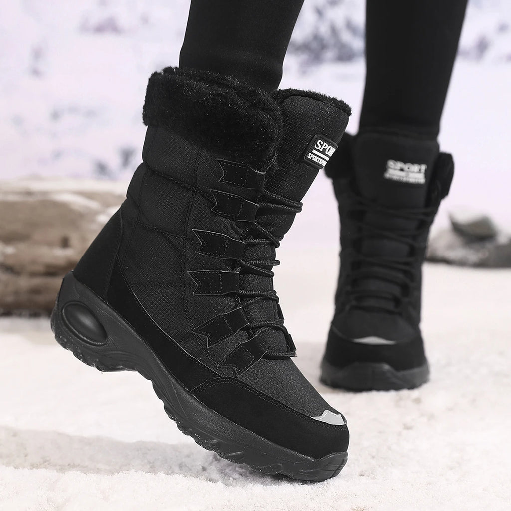 Women's  Waterproof Lace-Up Winter Boots