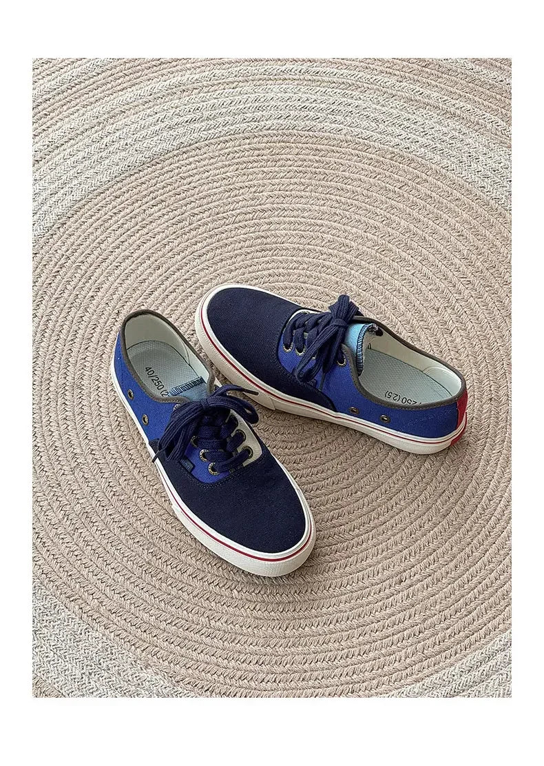 Boys' Casual Canvas Skateboard Shoes with Patchwork