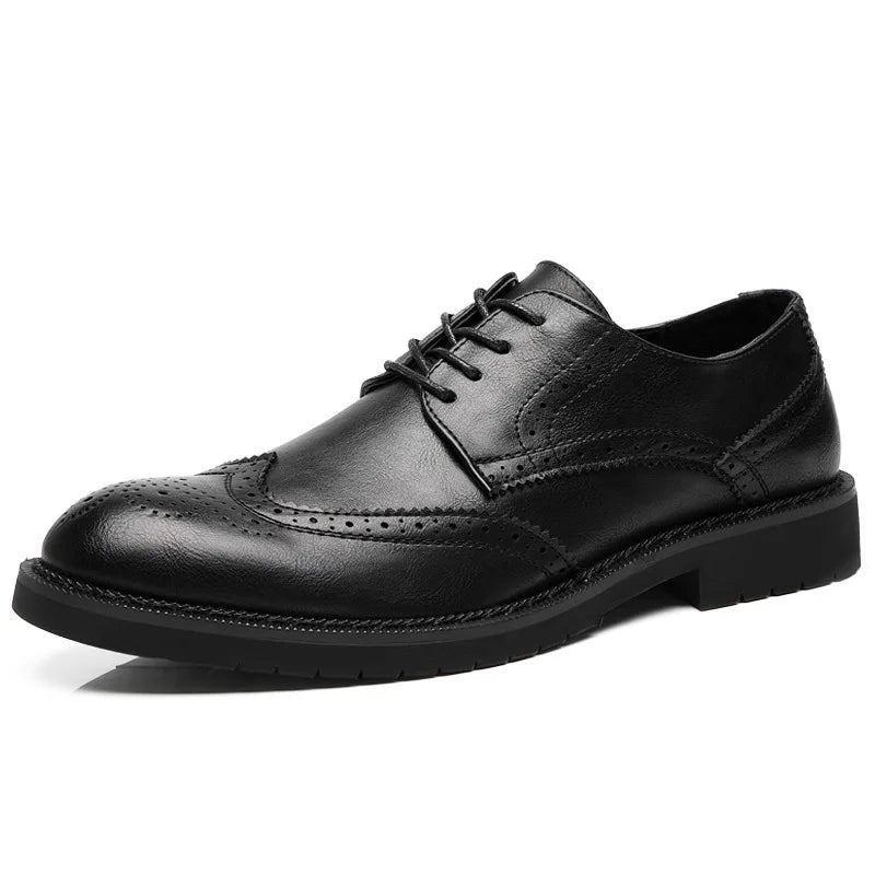 Handmade Men's Wingtip Oxford shoes Grey Leather