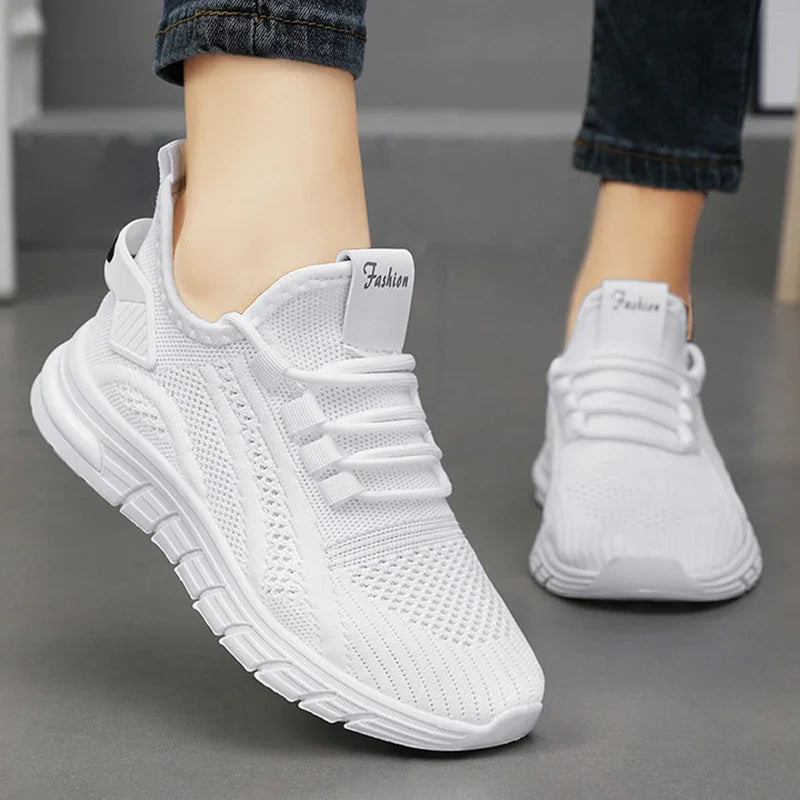 Women's Lightweight Breathable Running Sneakers - Comfortable Everyday Shoes