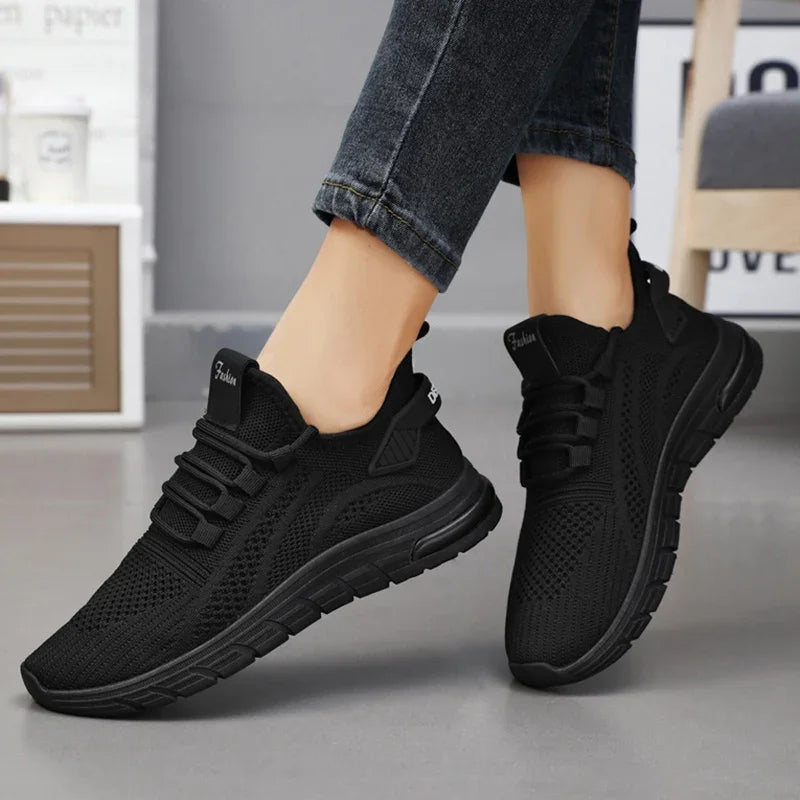 Women's Lightweight Breathable Running Sneakers - Comfortable Everyday Shoes