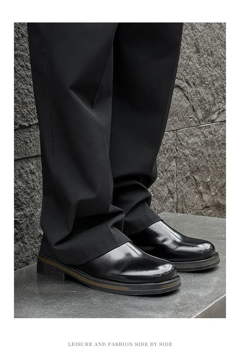 Men's Thick-soled Leather Commuter Casual Slippers