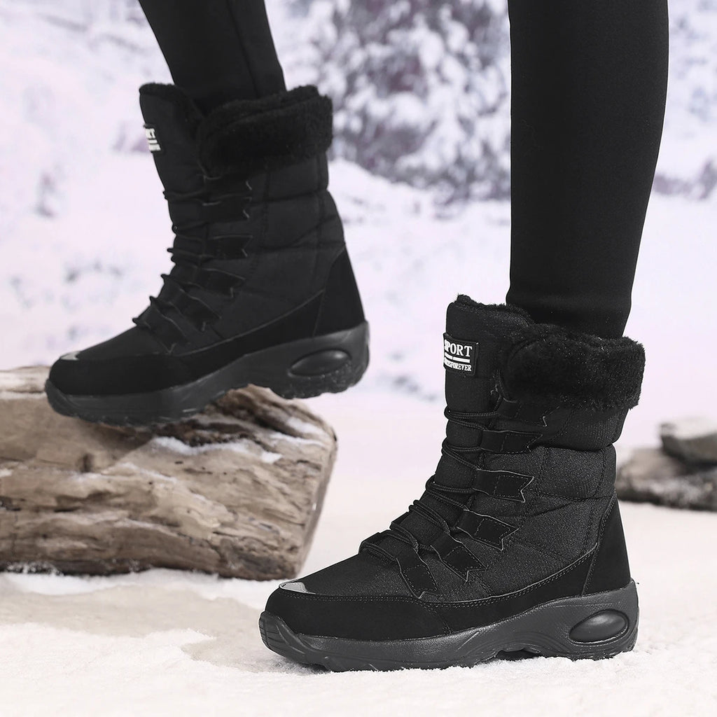 Women's  Waterproof Lace-Up Winter Boots