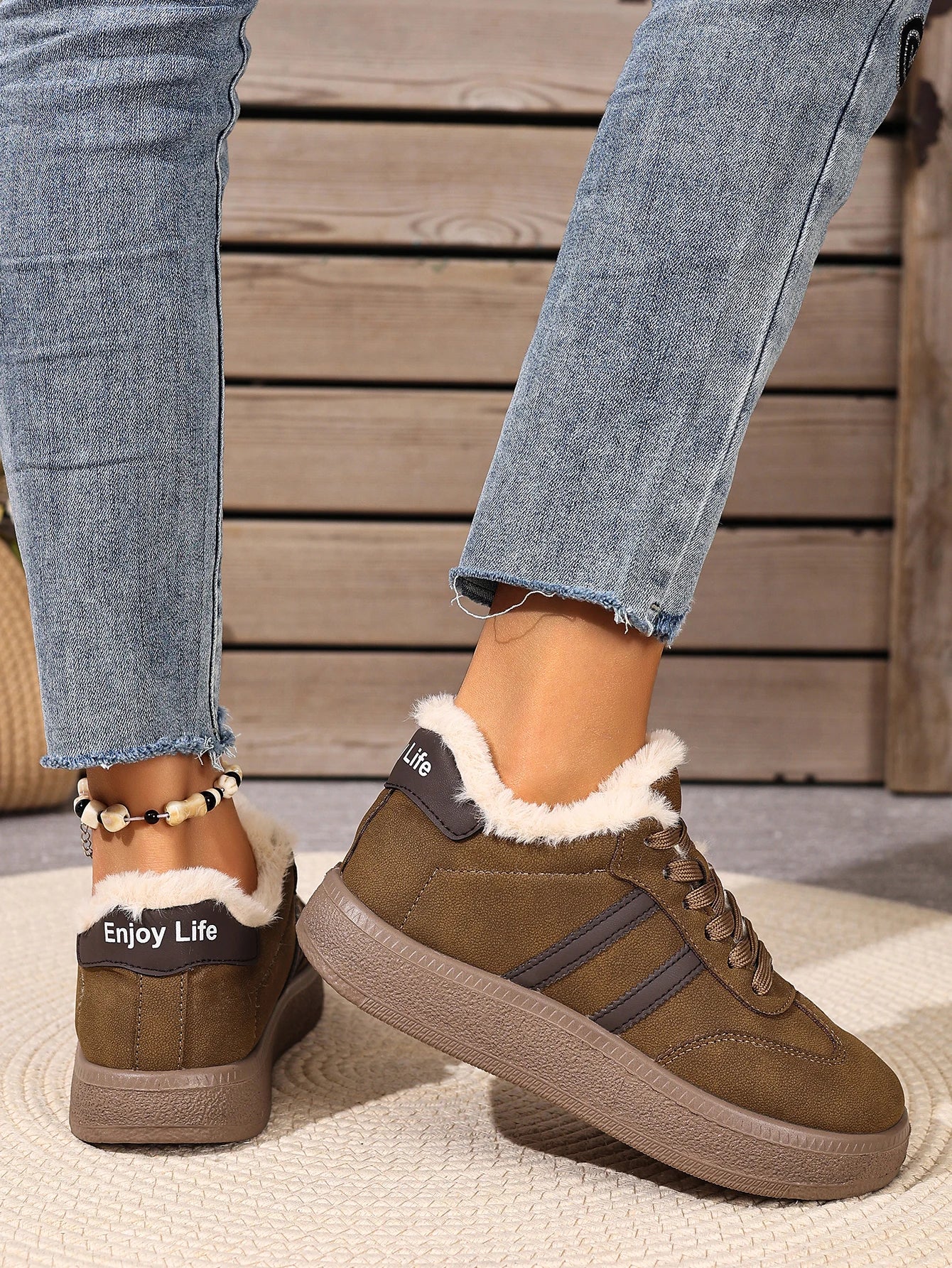 New Women's Fleece-lined Casual Shoes