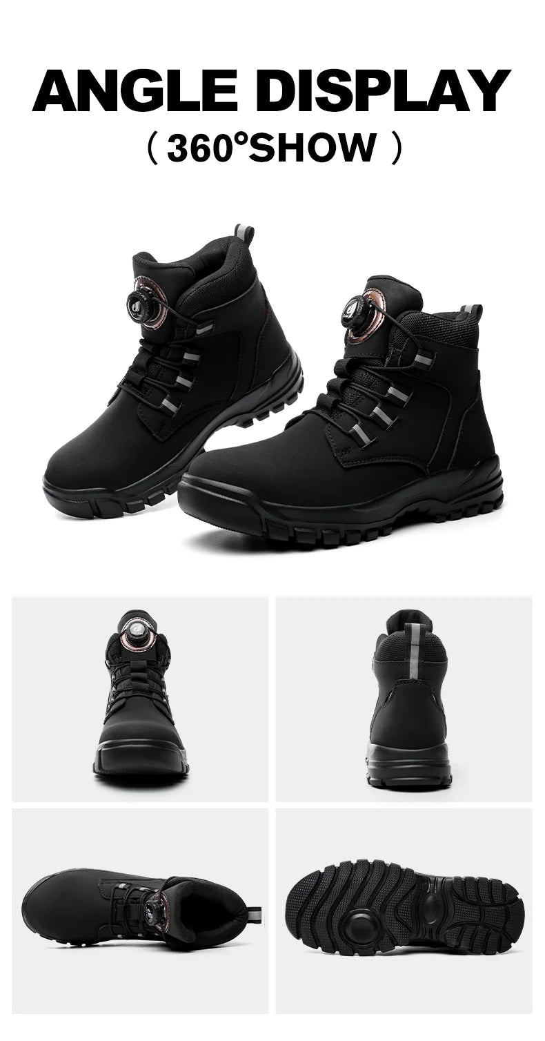 Men's Waterproof Steel Toe Safety Work Boots