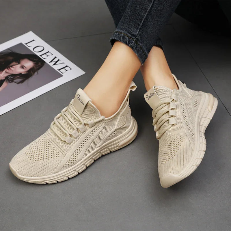 Women's Lightweight Breathable Running Sneakers - Comfortable Everyday Shoes