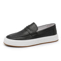 Men's Genuine Leather casual Loafers-Comfortable Slip-On Dress Shoes