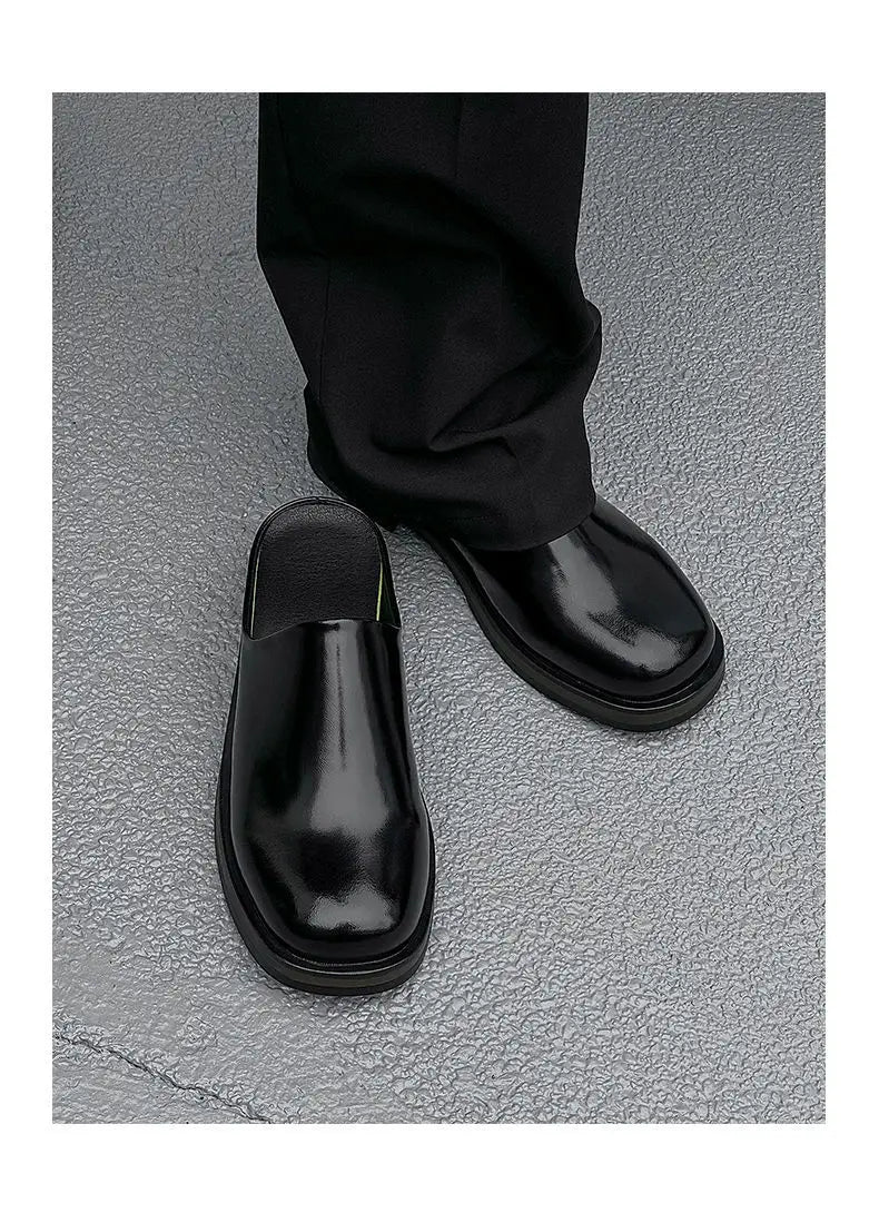 Men's Thick-soled Leather Commuter Casual Slippers