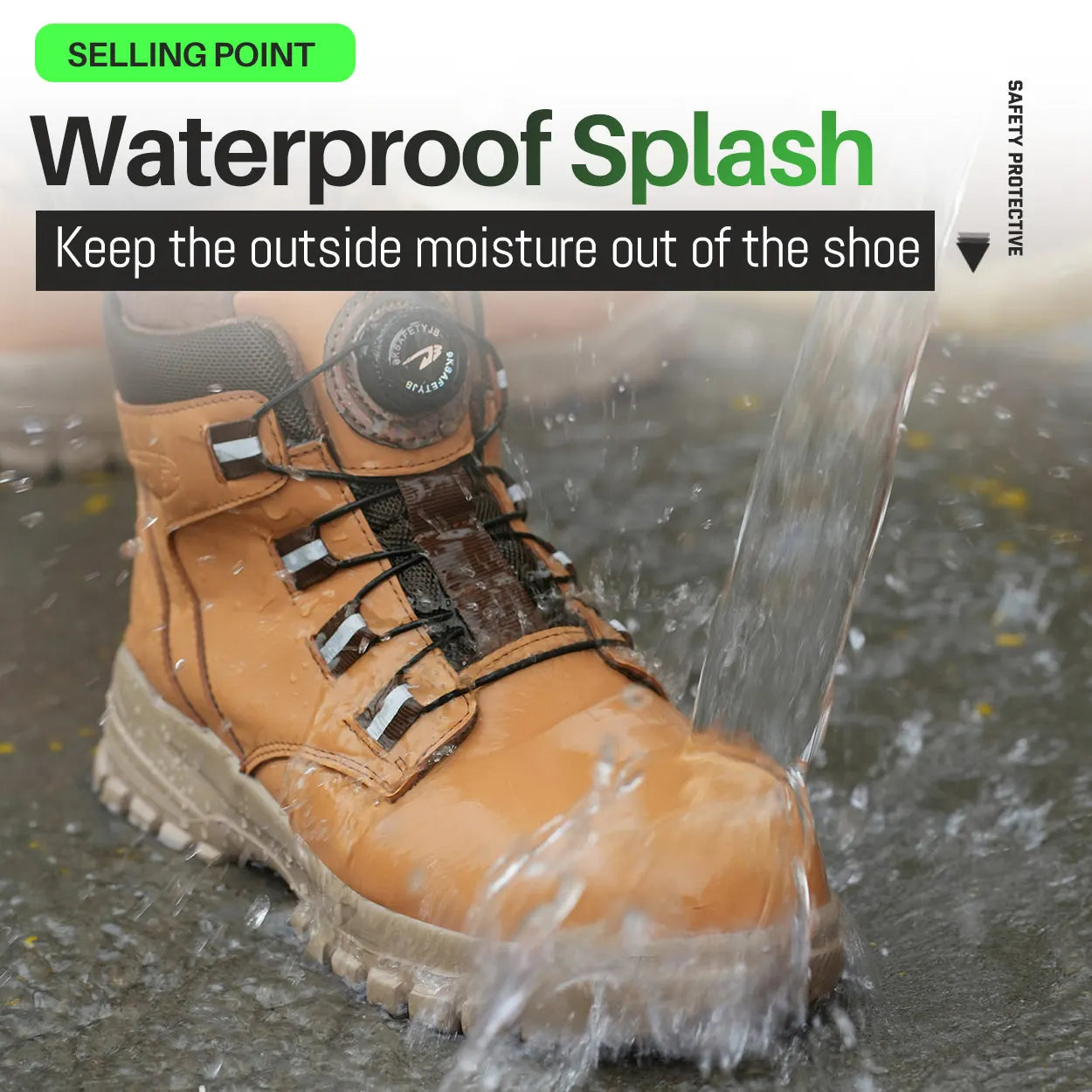 Men's Waterproof Steel Toe Safety Work Boots