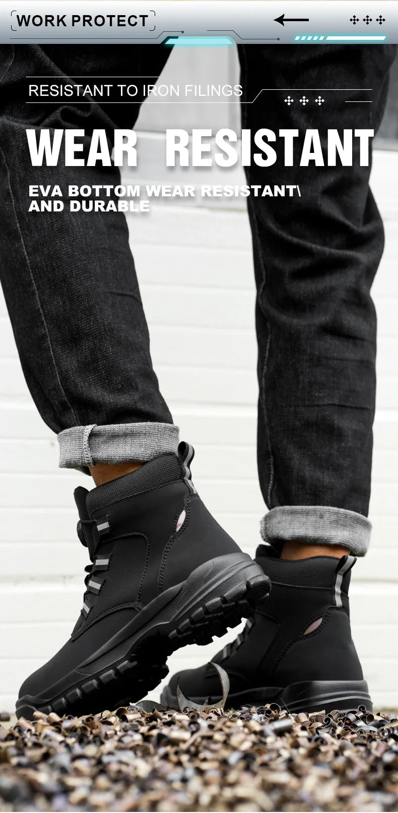 Men's Waterproof Steel Toe Safety Work Boots