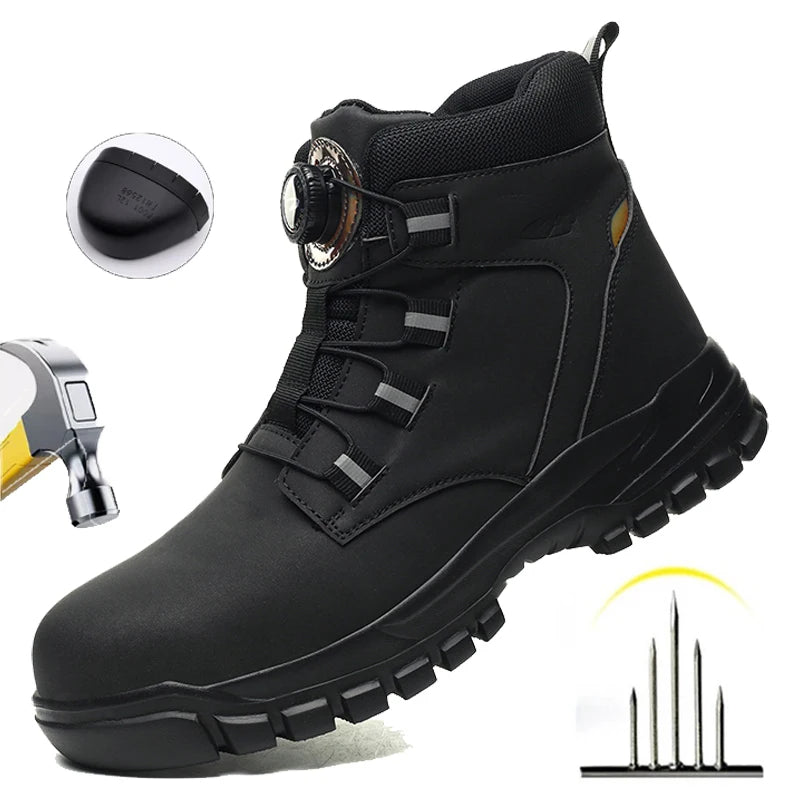 Men's Waterproof Steel Toe Safety Work Boots