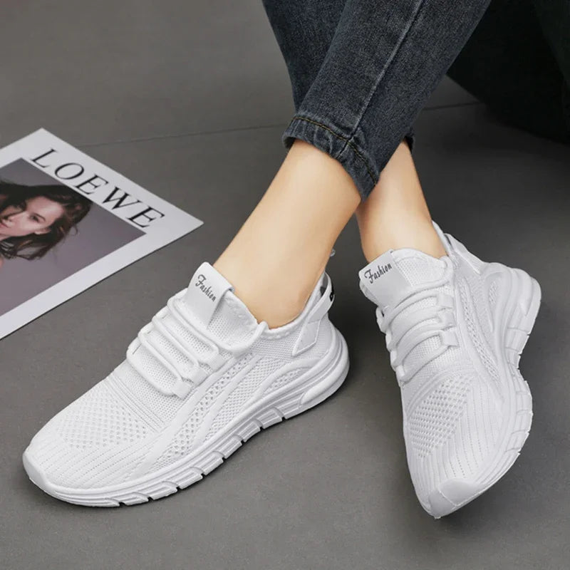 Women's Lightweight Breathable Running Sneakers - Comfortable Everyday Shoes
