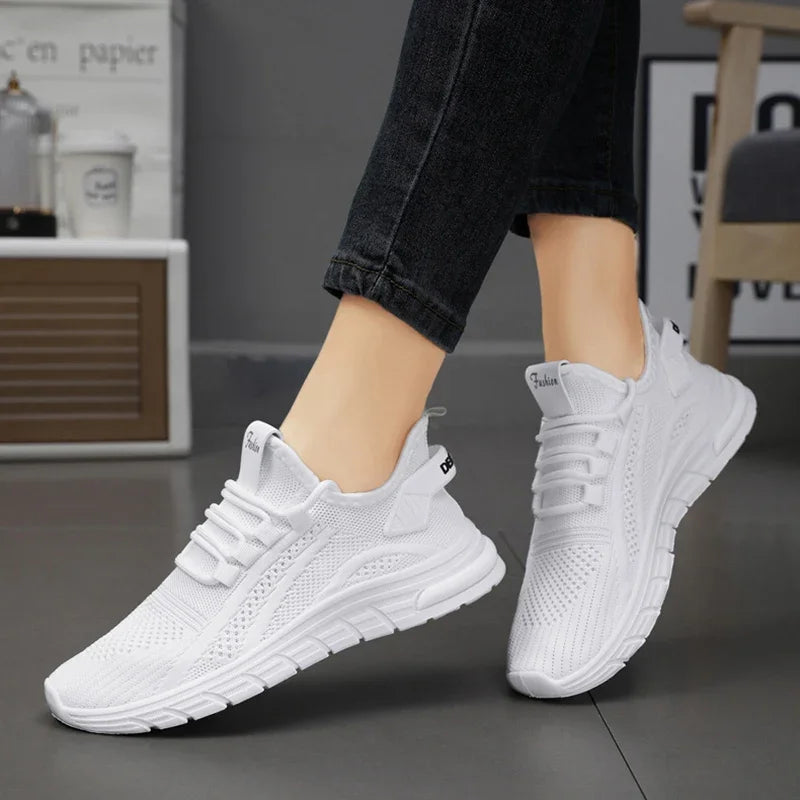 Women's Lightweight Breathable Running Sneakers - Comfortable Everyday Shoes