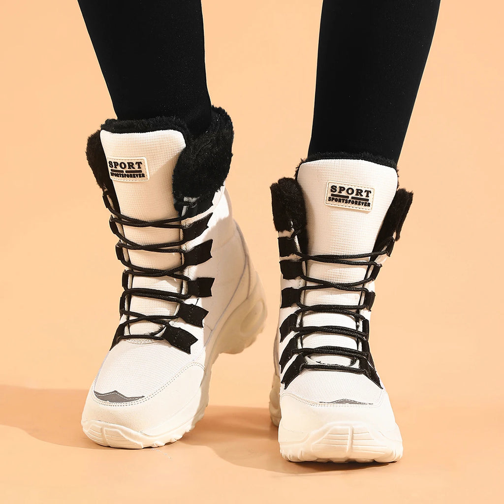 Women's  Waterproof Lace-Up Winter Boots