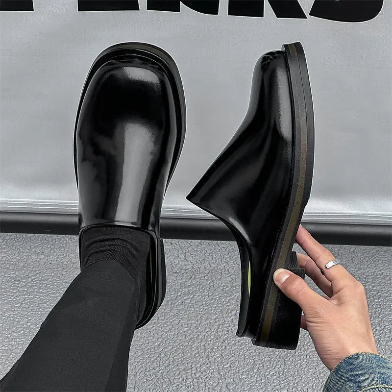 Men's Thick-soled Leather Commuter Casual Slippers