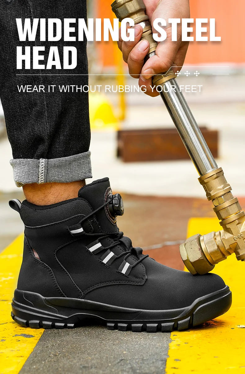 Men's Waterproof Steel Toe Safety Work Boots
