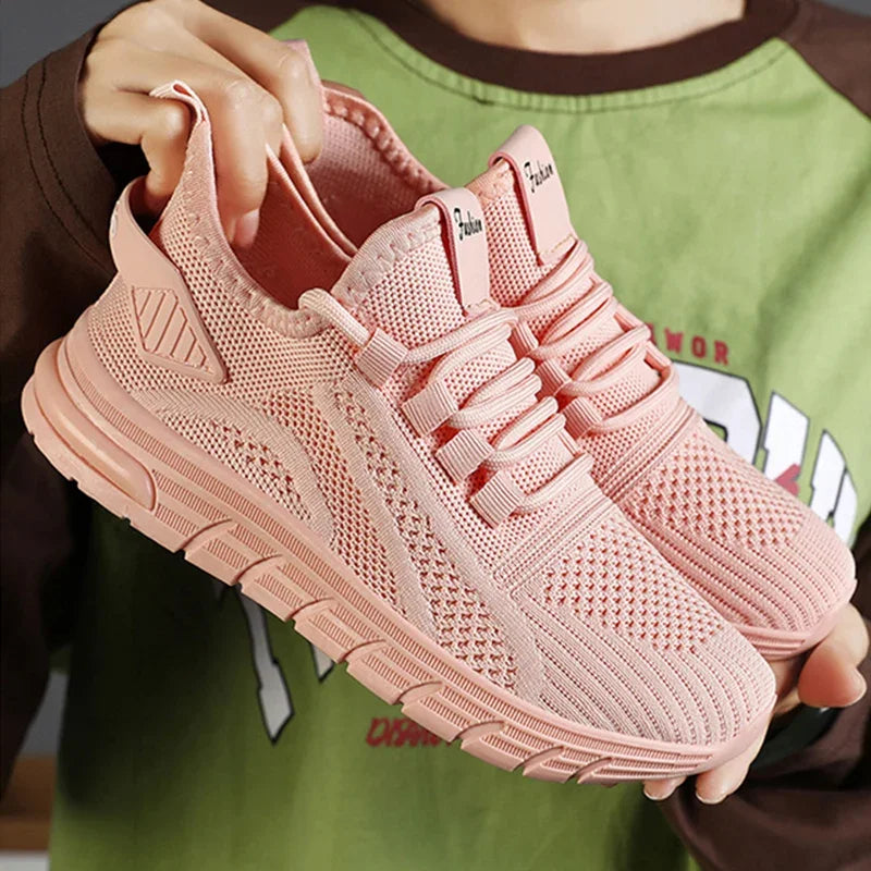 Women's Lightweight Breathable Running Sneakers - Comfortable Everyday Shoes