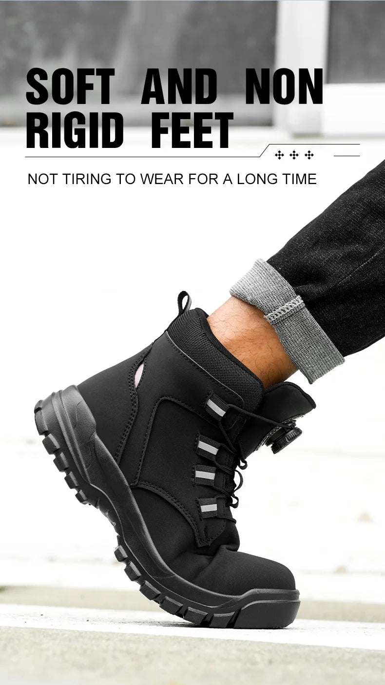 Men's Waterproof Steel Toe Safety Work Boots