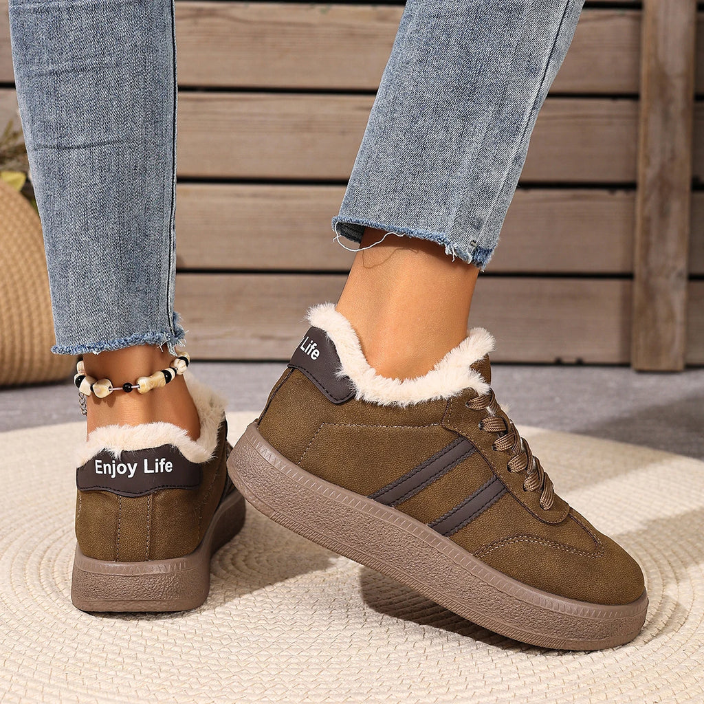 New Women's Fleece-lined Casual Shoes