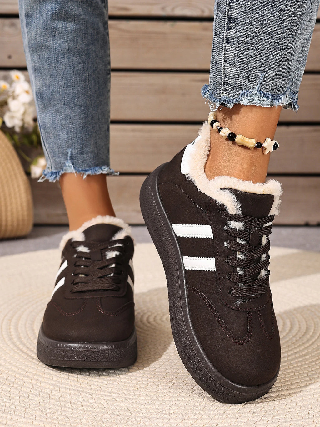 New Women's Fleece-lined Casual Shoes
