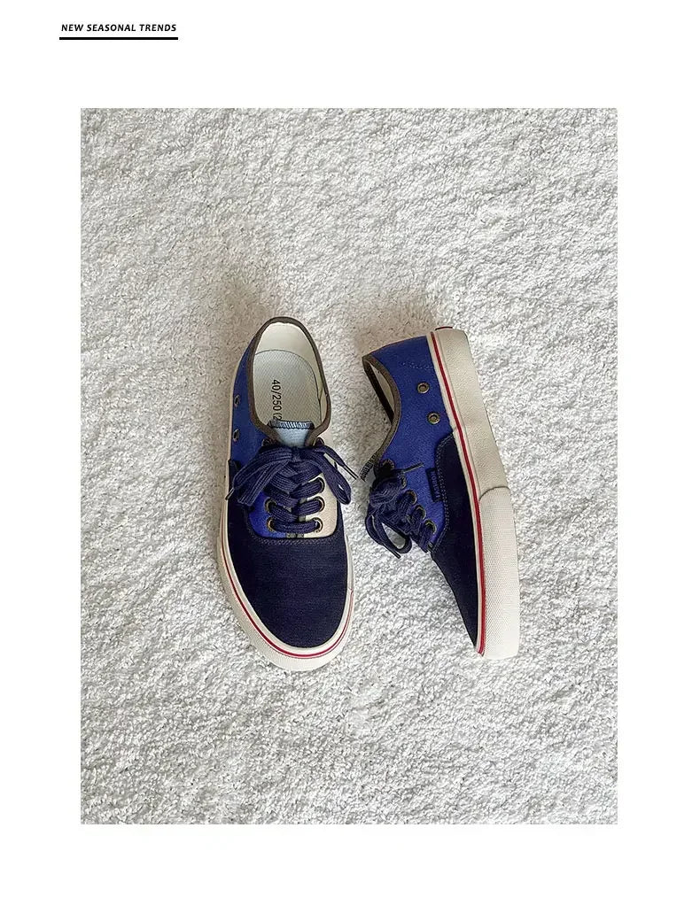 Boys' Casual Canvas Skateboard Shoes with Patchwork