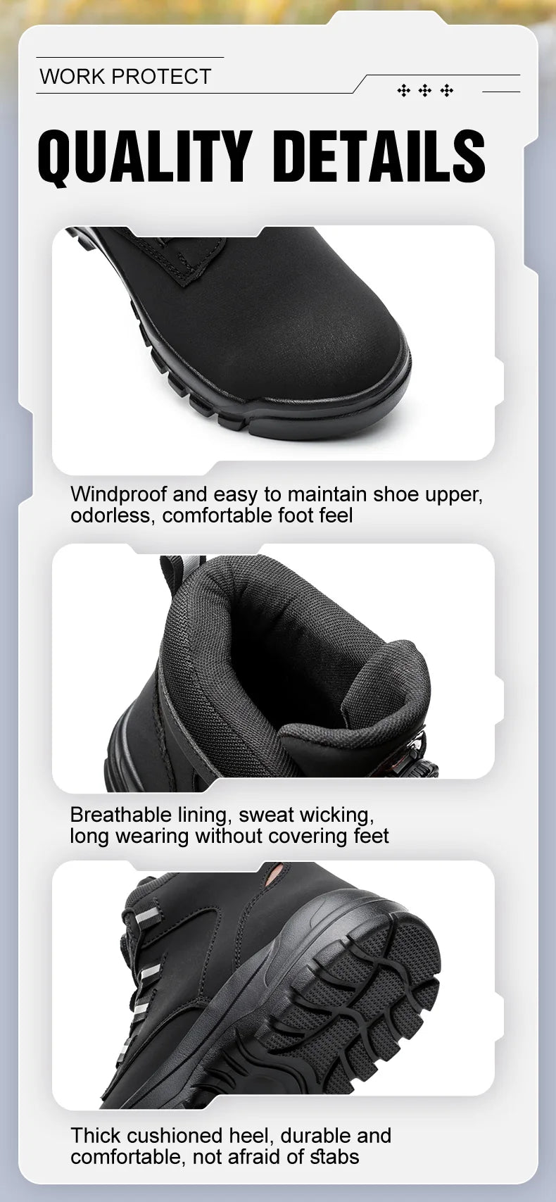 Men's Waterproof Steel Toe Safety Work Boots