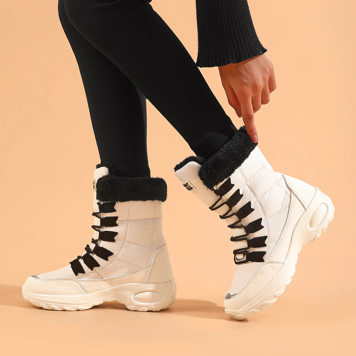 Women's  Waterproof Lace-Up Winter Boots