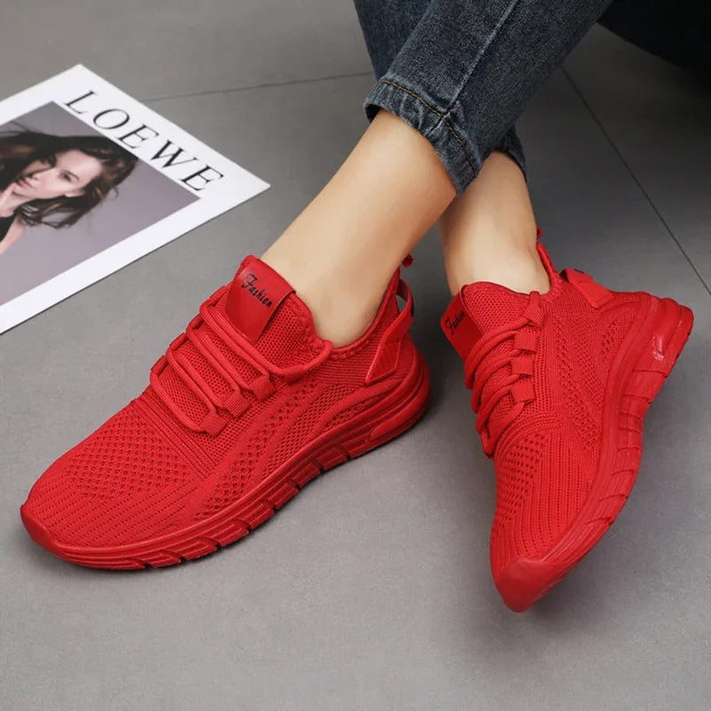 Women's Lightweight Breathable Running Sneakers - Comfortable Everyday Shoes