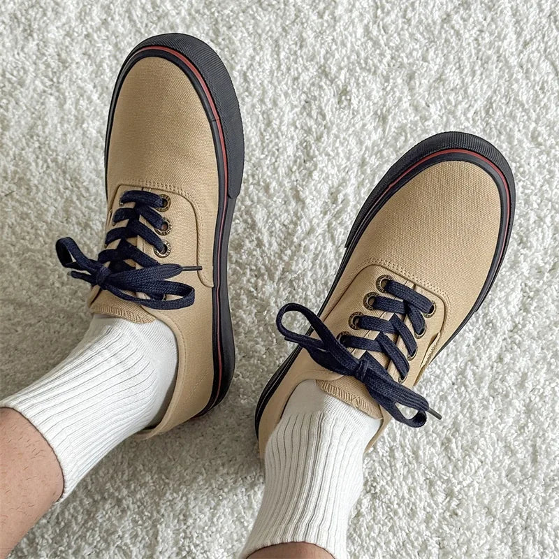 Boys' Casual Canvas Skateboard Shoes with Patchwork