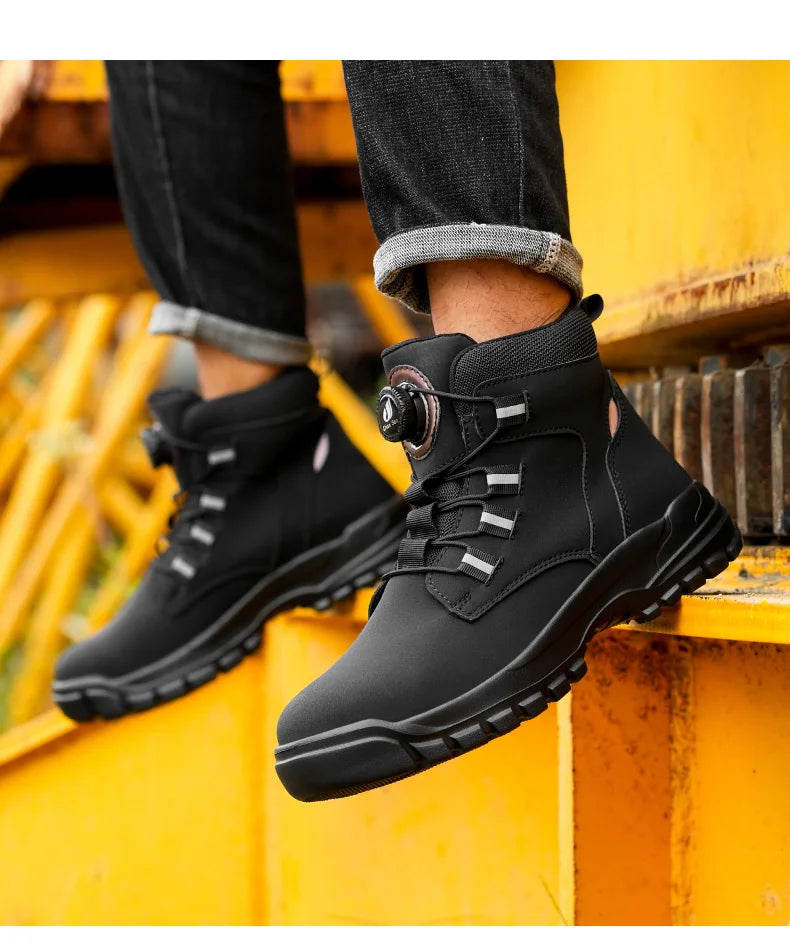 Men's Waterproof Steel Toe Safety Work Boots