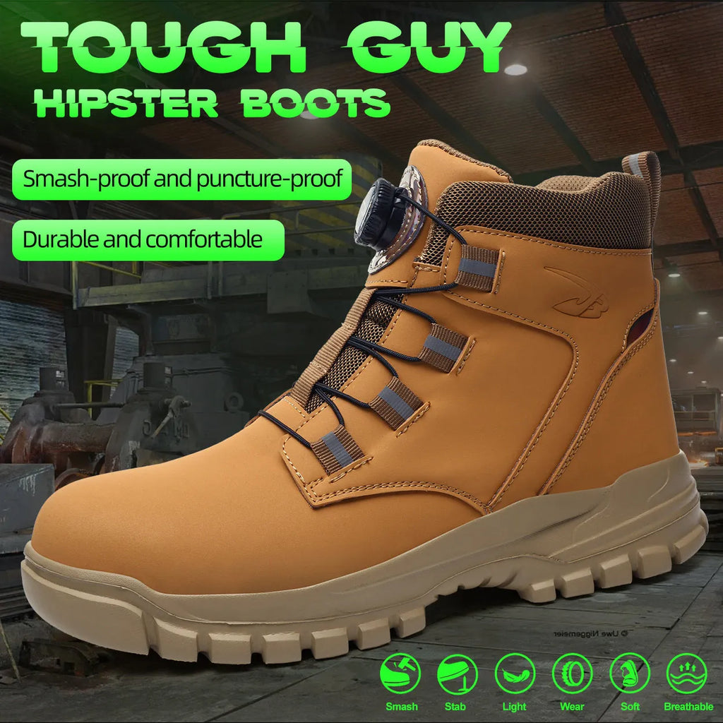 Men's Waterproof Steel Toe Safety Work Boots