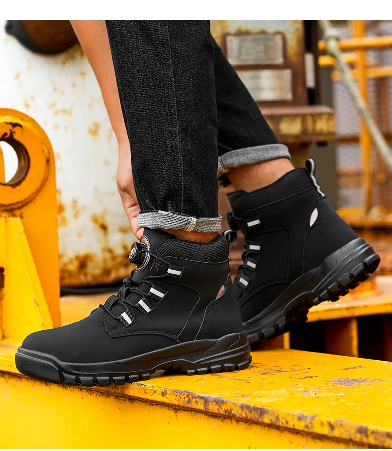 Men's Waterproof Steel Toe Safety Work Boots