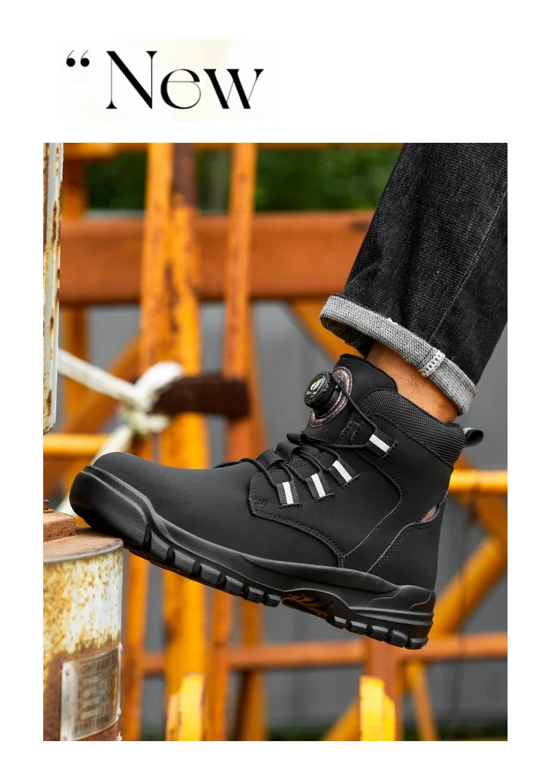 Men's Waterproof Steel Toe Safety Work Boots