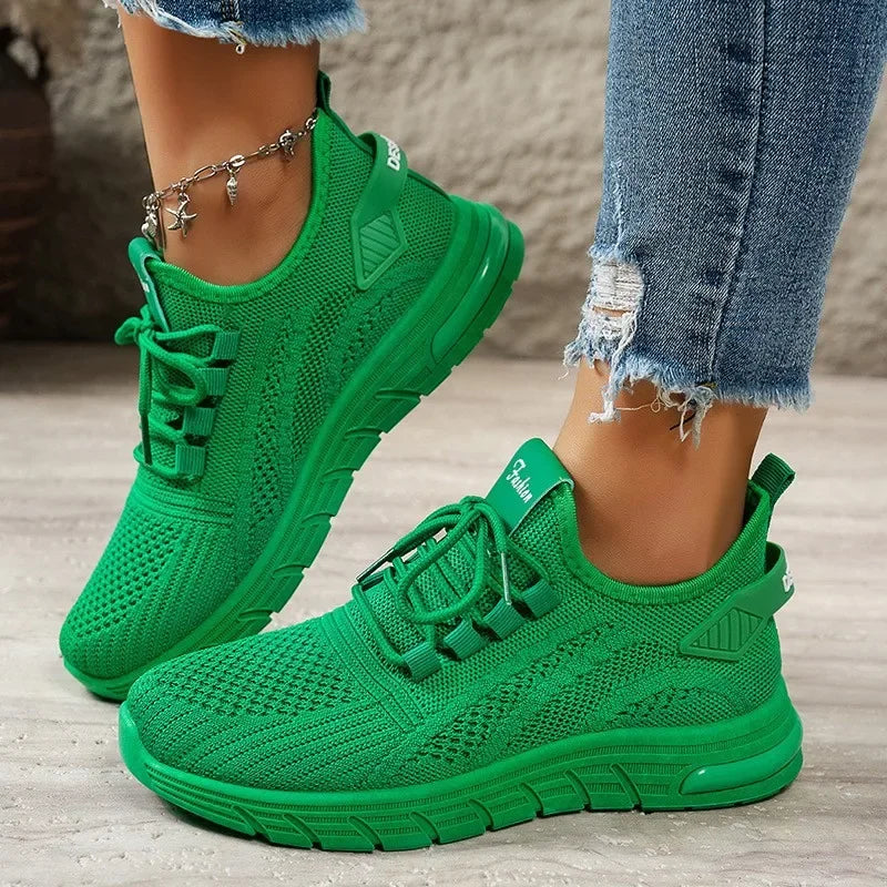 Women's Lightweight Breathable Running Sneakers - Comfortable Everyday Shoes