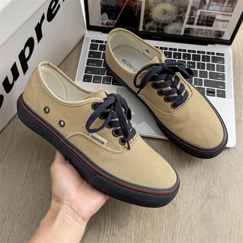 Boys' Casual Canvas Skateboard Shoes with Patchwork
