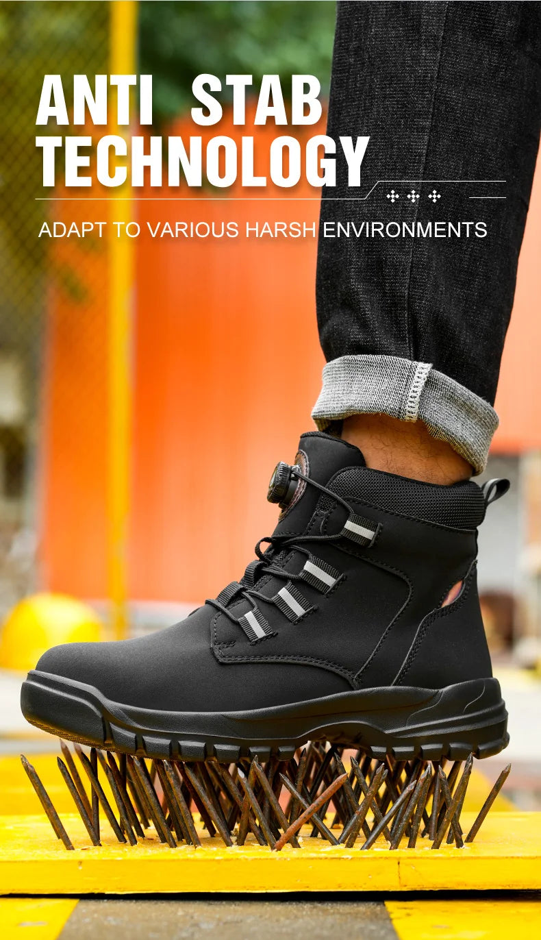 Men's Waterproof Steel Toe Safety Work Boots
