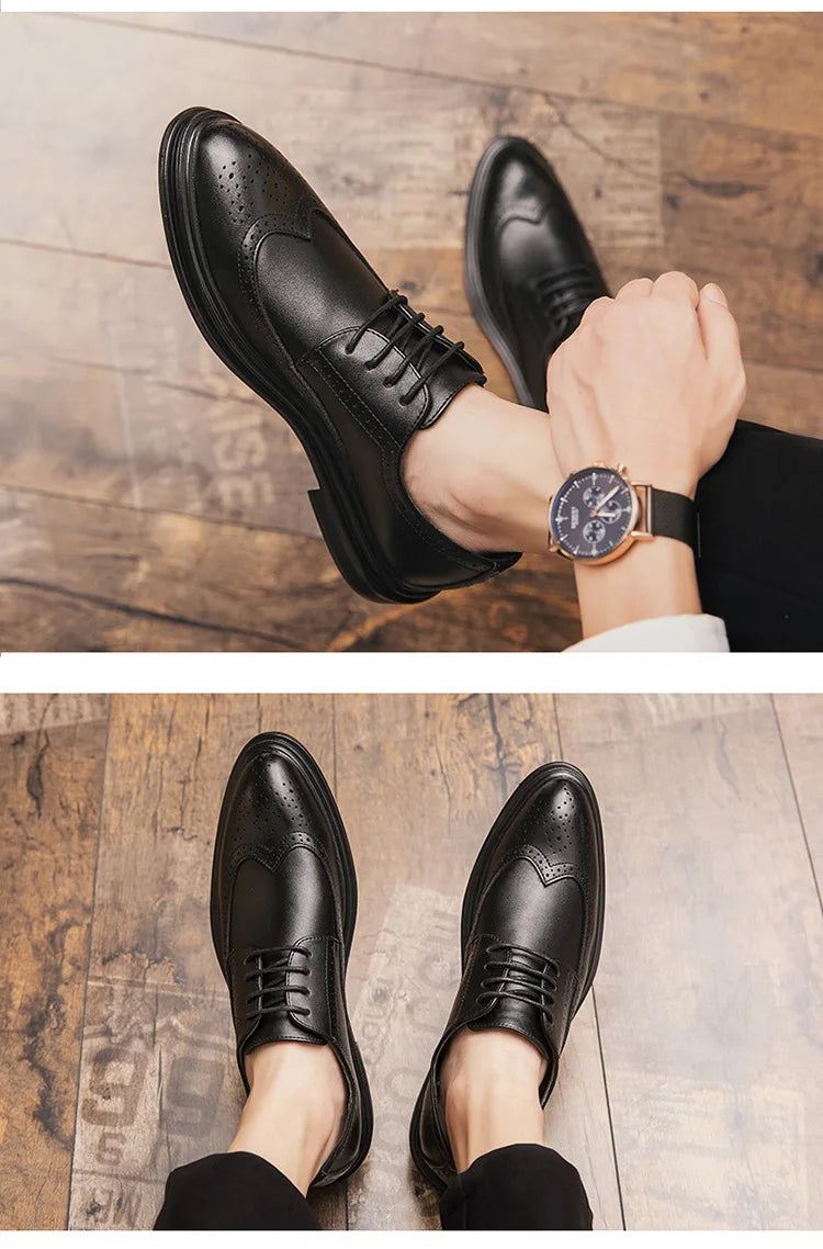 Classic Men's Leather Brogues Shoes