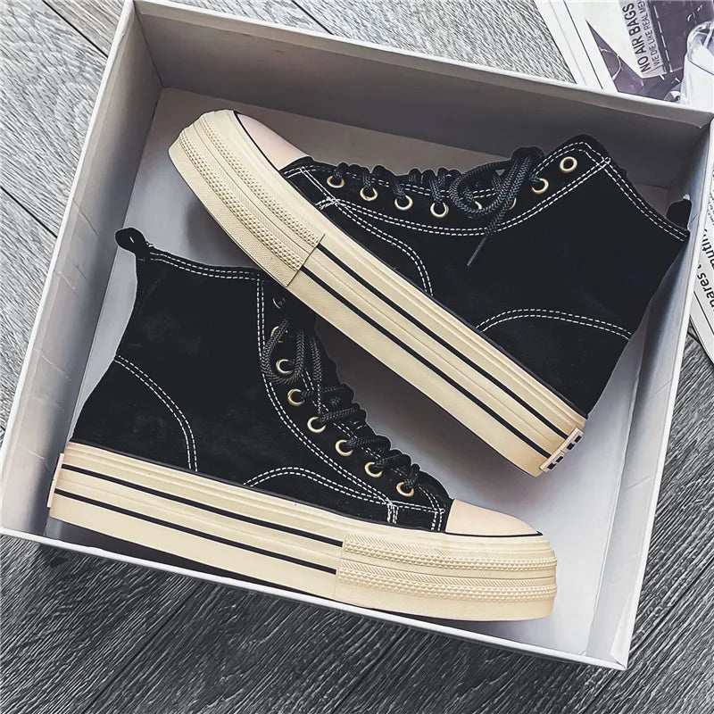 Men's Urban High-Top Leather Sneakers