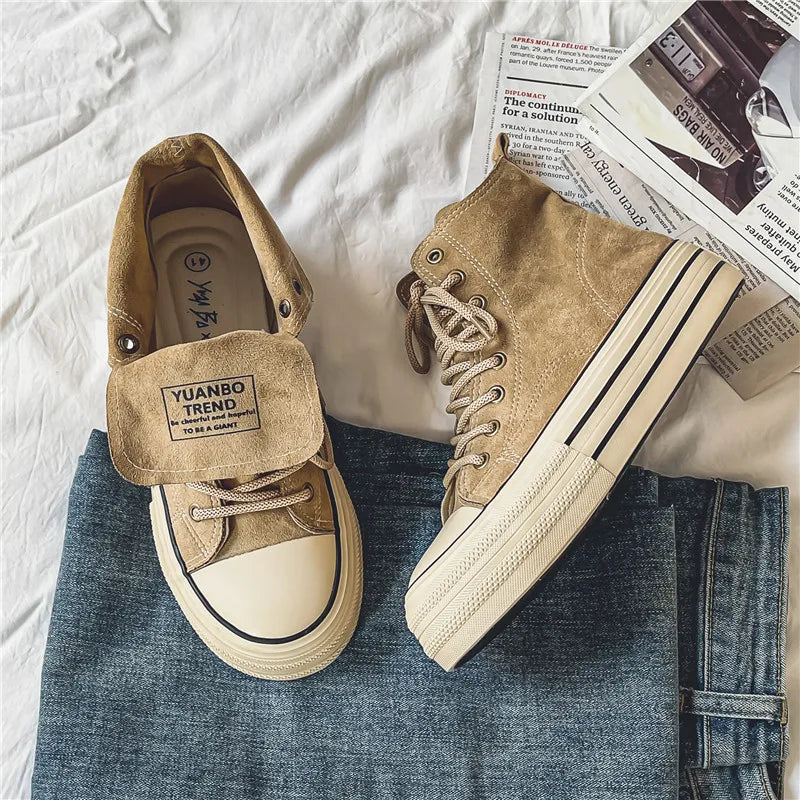 Men's Urban High-Top Leather Sneakers