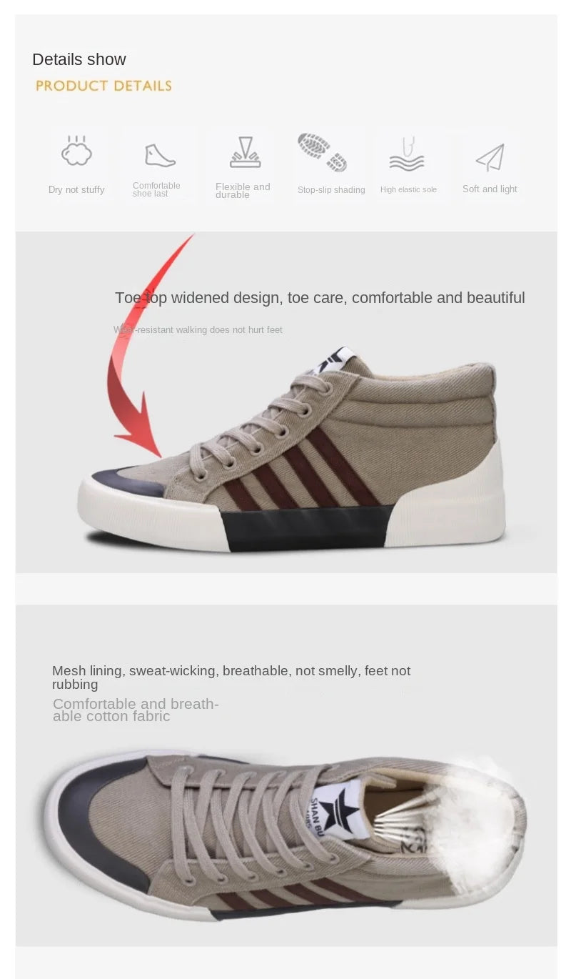 Men's High Top Canvas Sneakers