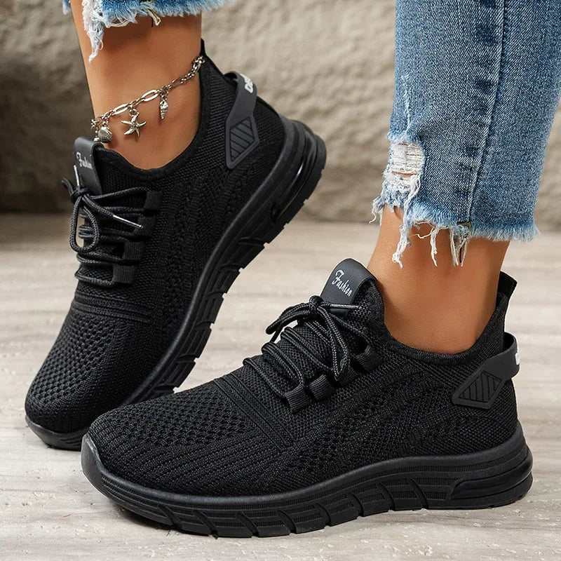 Women's Lightweight Breathable Running Sneakers - Comfortable Everyday Shoes