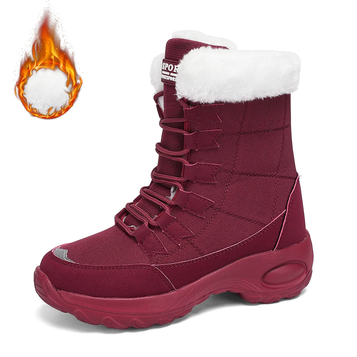 Women's  Waterproof Lace-Up Winter Boots