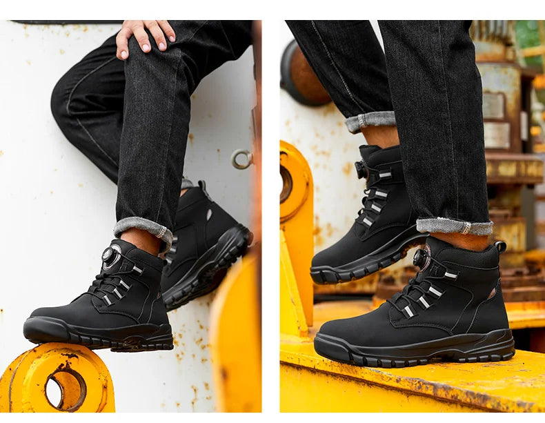 Men's Waterproof Steel Toe Safety Work Boots