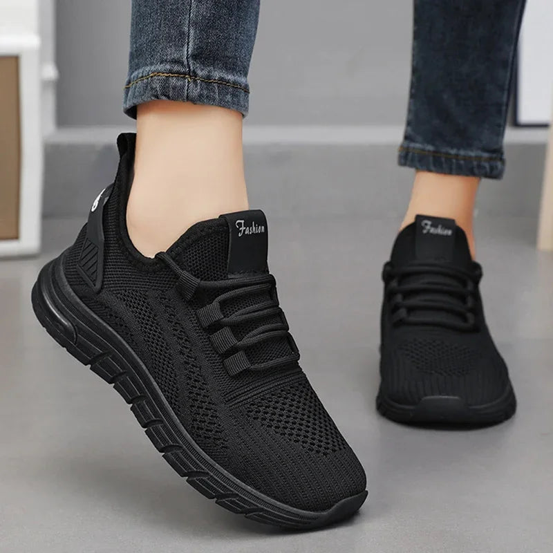 Women's Lightweight Breathable Running Sneakers - Comfortable Everyday Shoes