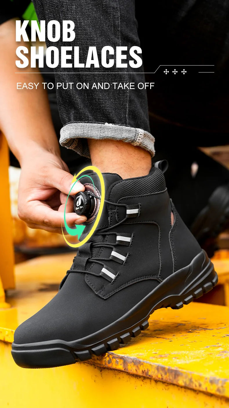 Men's Waterproof Steel Toe Safety Work Boots