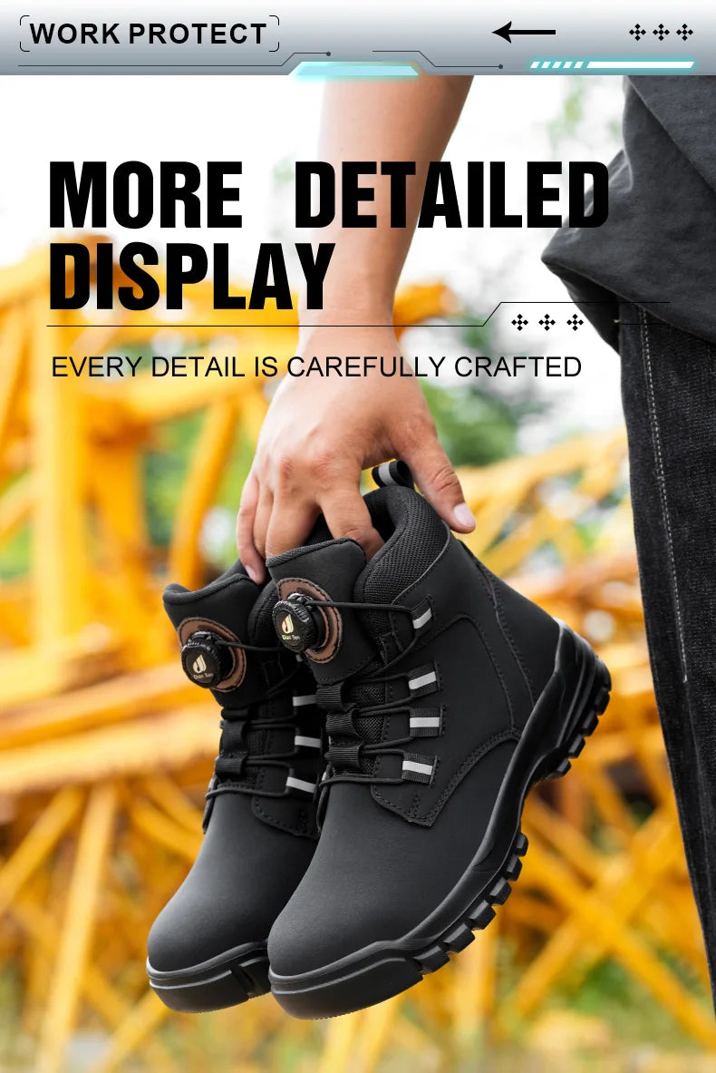 Men's Waterproof Steel Toe Safety Work Boots