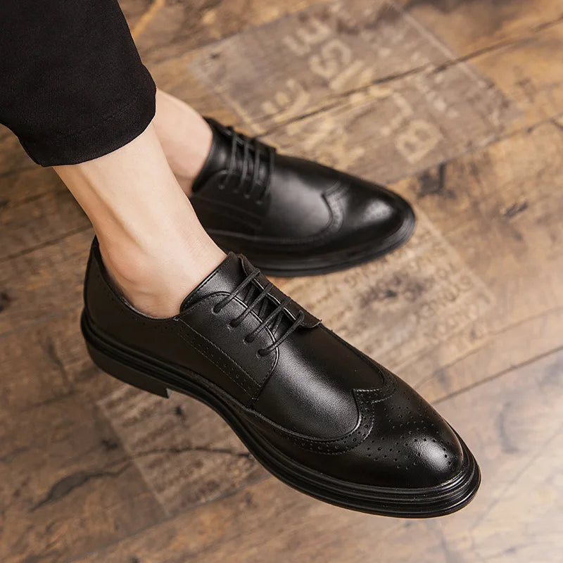 Classic Men's Leather Brogues Shoes