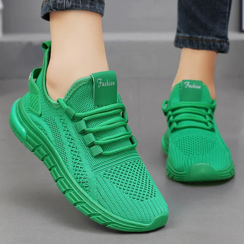 Women's Lightweight Breathable Running Sneakers - Comfortable Everyday Shoes